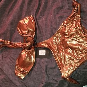 2 piece pleather bikini